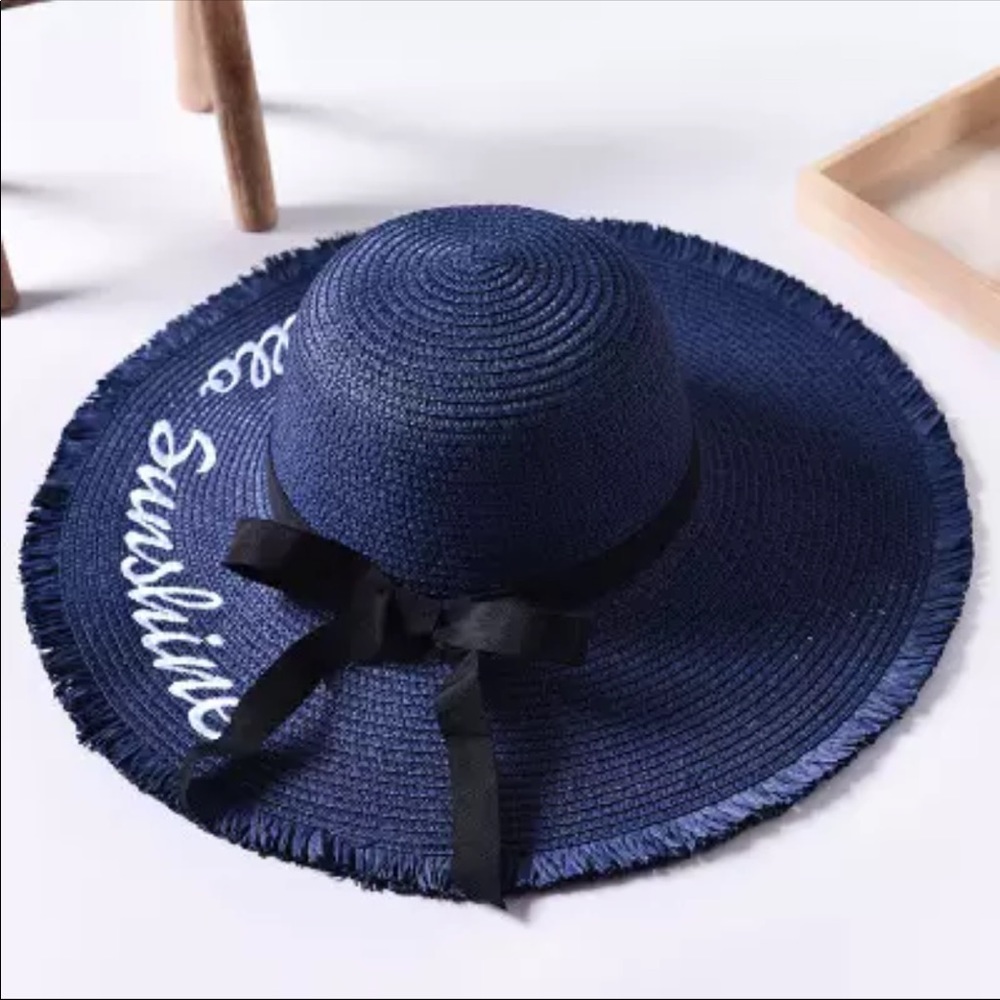 Hello Sunshine Woven Beach Hat - Picture 2 of 6